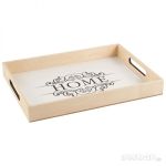 Декоративный поднос "HOME" (32*27 см) белый