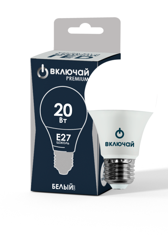 Лампа сд A60 20,0W 220V 4000K E27 VKLPr