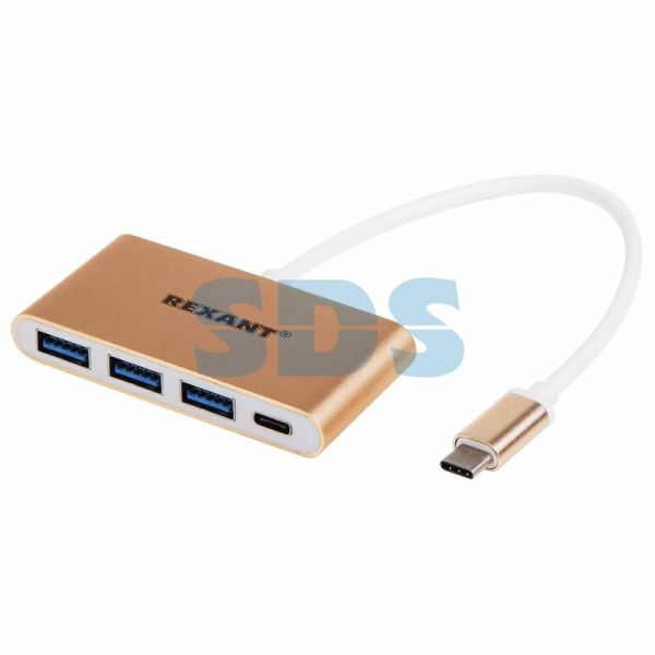 Разветвитель USB 3.1 Type-C на 4 порта (Type-C/3.0/2.0X2) REXANT СПЕЦЦЕНА