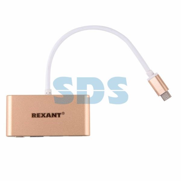Разветвитель USB 3.1 Type-C на 4 порта (Type-C/3.0/2.0X2) REXANT СПЕЦЦЕНА