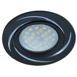 Светильник MR16 DL3181 GU5.3 встр. литой черный/алюм вихрь 23x78 (кd74) Ecola