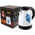 Чайник МАТРЁНА MA-003 электрический (1,7 л) стальной белый гжель