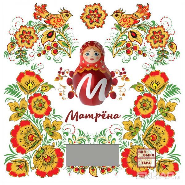 Весы кухонные электронные МАТРЁНА MA-033, 7 кг, матрёшка
