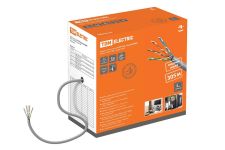 U/UTP Cat 5e 4х2х24AWG (305м) solid, ПВХ, серый TDM