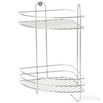 Полка угловая двухъярусная Vento Plus 23*23*41,5 см хром