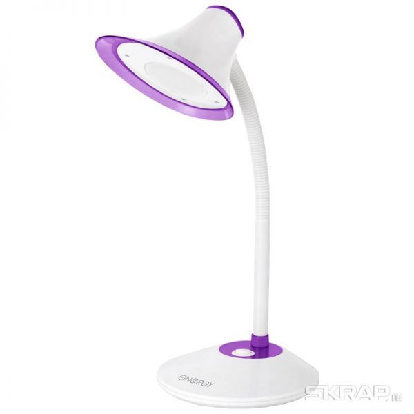 Лампа электрическая настольная ENERGY EN-LED20-2 бело-фиолетовый
