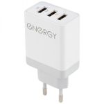Сетевое зарядное устройство Energy ET-24, 3 USB, Q3.0, цвет - белый