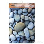Коврик из микрофибры Mat-Pebbles_MF "Галька" с наполнит.memory foam и антиск.подл(БСК), р-р 50*80см