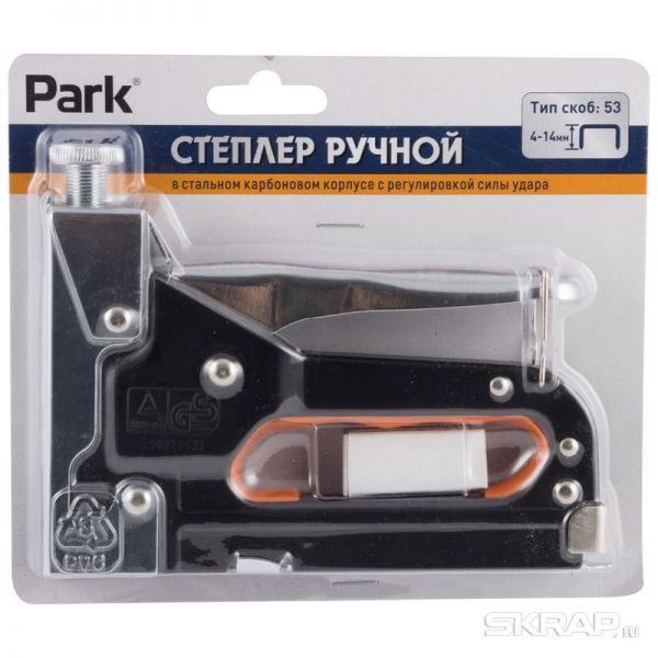 Степлер ручной Park тип 53 4-14мм карбоновая сталь с регулировкой силы удара