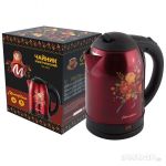 Чайник МАТРЁНА MA-005 электрический (2,0 л) стальной красный хохлома