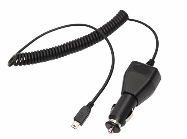 Автозарядка с индикатором mini USB (АЗУ) (5V, 2 000mA) шнур спираль до 2М Rexant СПЕЦЦЕНА
