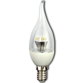 Лампа сд C37 4,2W 220V 2700К E14 проз.свеча на ветру(композит) 118х37 Ecola candle